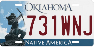 OK license plate 731WNJ