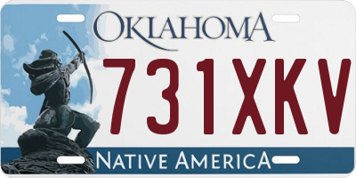 OK license plate 731XKV