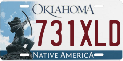 OK license plate 731XLD