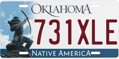 OK license plate 731XLE