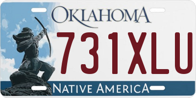OK license plate 731XLU