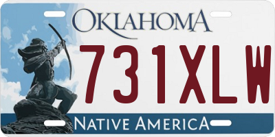 OK license plate 731XLW