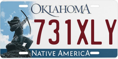 OK license plate 731XLY