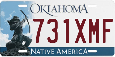 OK license plate 731XMF