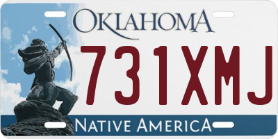 OK license plate 731XMJ