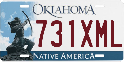 OK license plate 731XML