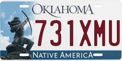 OK license plate 731XMU
