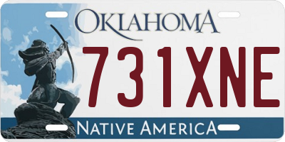 OK license plate 731XNE