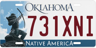 OK license plate 731XNI