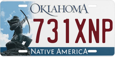 OK license plate 731XNP