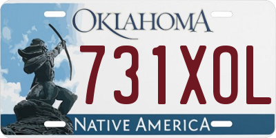 OK license plate 731XOL