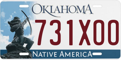 OK license plate 731XOO