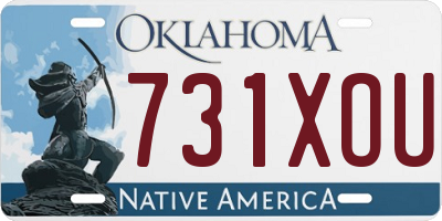 OK license plate 731XOU