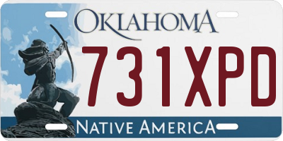 OK license plate 731XPD