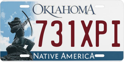 OK license plate 731XPI