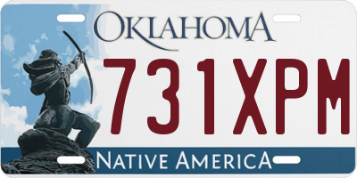 OK license plate 731XPM
