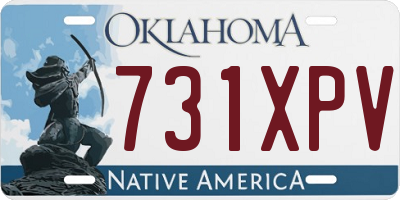 OK license plate 731XPV