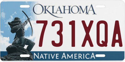 OK license plate 731XQA