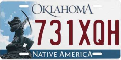 OK license plate 731XQH