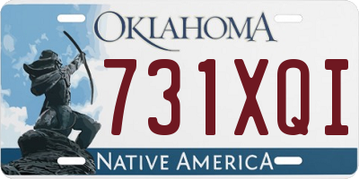 OK license plate 731XQI