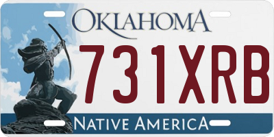 OK license plate 731XRB