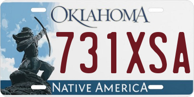 OK license plate 731XSA