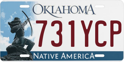 OK license plate 731YCP