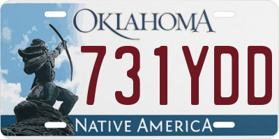 OK license plate 731YDD