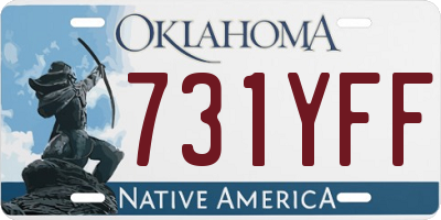 OK license plate 731YFF