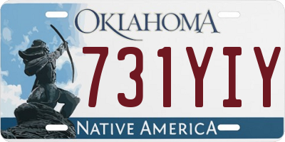 OK license plate 731YIY