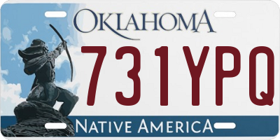 OK license plate 731YPQ