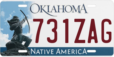 OK license plate 731ZAG
