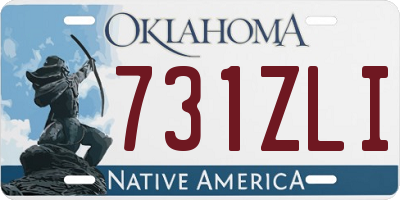 OK license plate 731ZLI
