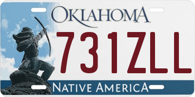 OK license plate 731ZLL