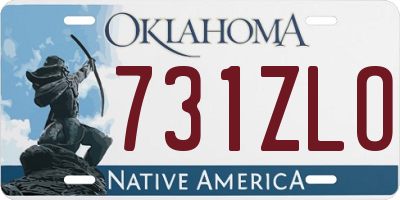 OK license plate 731ZLO