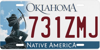 OK license plate 731ZMJ