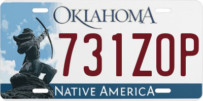 OK license plate 731ZOP