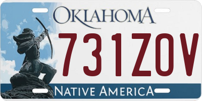 OK license plate 731ZOV