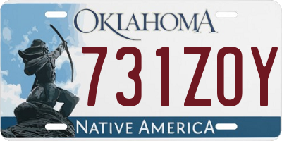 OK license plate 731ZOY