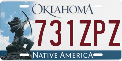 OK license plate 731ZPZ