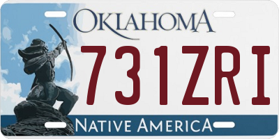 OK license plate 731ZRI