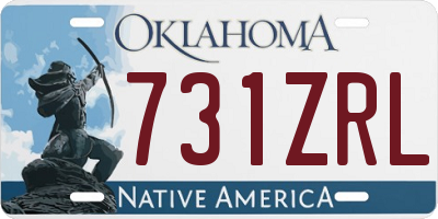 OK license plate 731ZRL