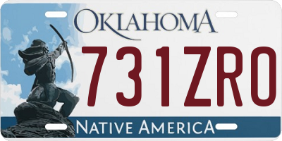 OK license plate 731ZRO