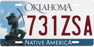 OK license plate 731ZSA
