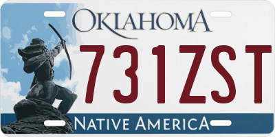 OK license plate 731ZST