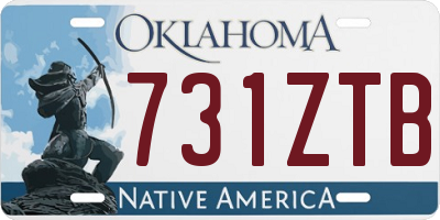 OK license plate 731ZTB