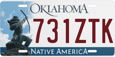 OK license plate 731ZTK