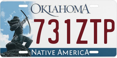 OK license plate 731ZTP