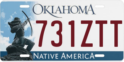 OK license plate 731ZTT