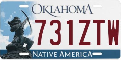 OK license plate 731ZTW